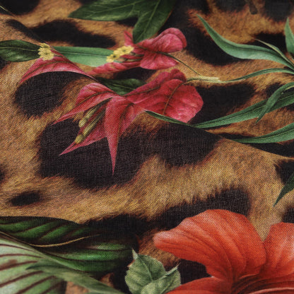 Mercerized Organic Egyptian Cotton Voile - Floral and Fauna - Toulouse Collection