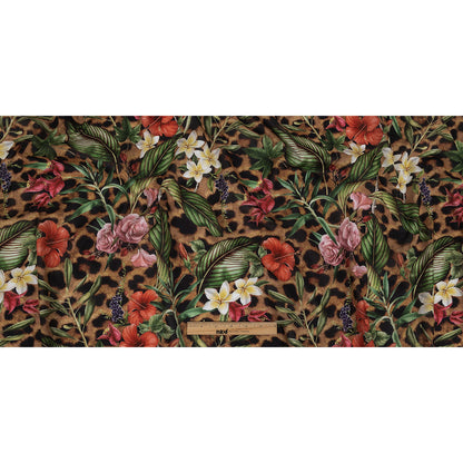 Mercerized Organic Egyptian Cotton Voile - Floral and Fauna - Toulouse Collection
