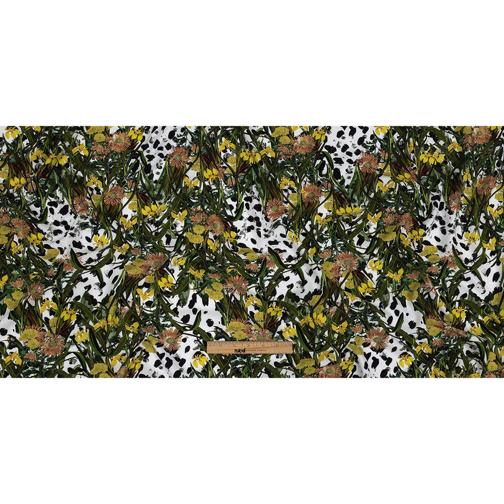 Organic Viscose Batiste - Spotted Iris and Chrysanthemums - Loreto Collection - Full
