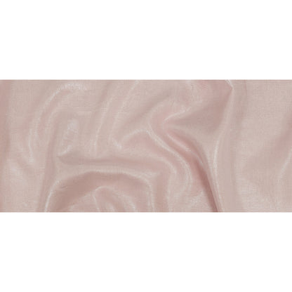 Medium Weight Linen Woven with Metallic Foiling - Light Pink and Silver - Bianca Collection Folded