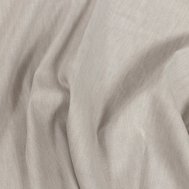 Heathered Light Gray Stretch Linen and Rayon Woven