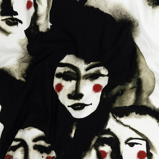 Mood Exclusive Caviar and Red Unearthly Portrait Cotton Poplin