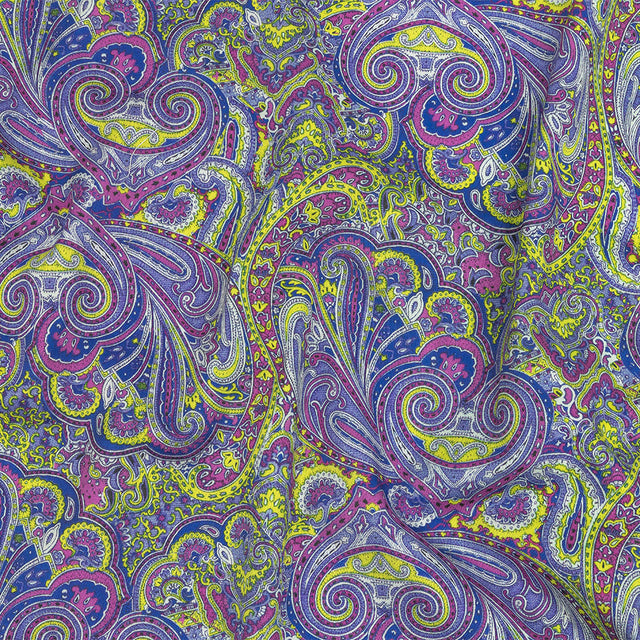 Mood Exclusive Lavender and Cool Gray Curling Convolutions Stretch Cotton Sateen