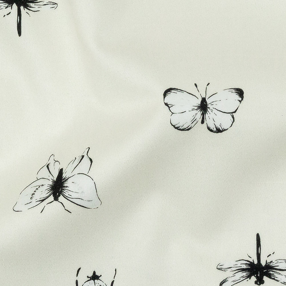 Mood Exclusive Vanilla Ice Porchlight Entomology Stretch Cotton Sateen Detail