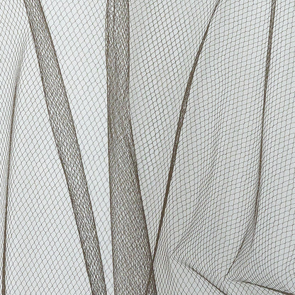 Oscar de la Renta Deep Brown Soft Nylon Tulle Detail