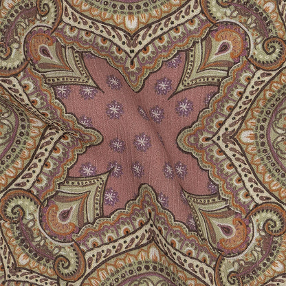 Gauzy Wrinkled Rayon Woven Print - Soft Green Paisley Patchwork - Mood Exclusive Divine Diamonds Full