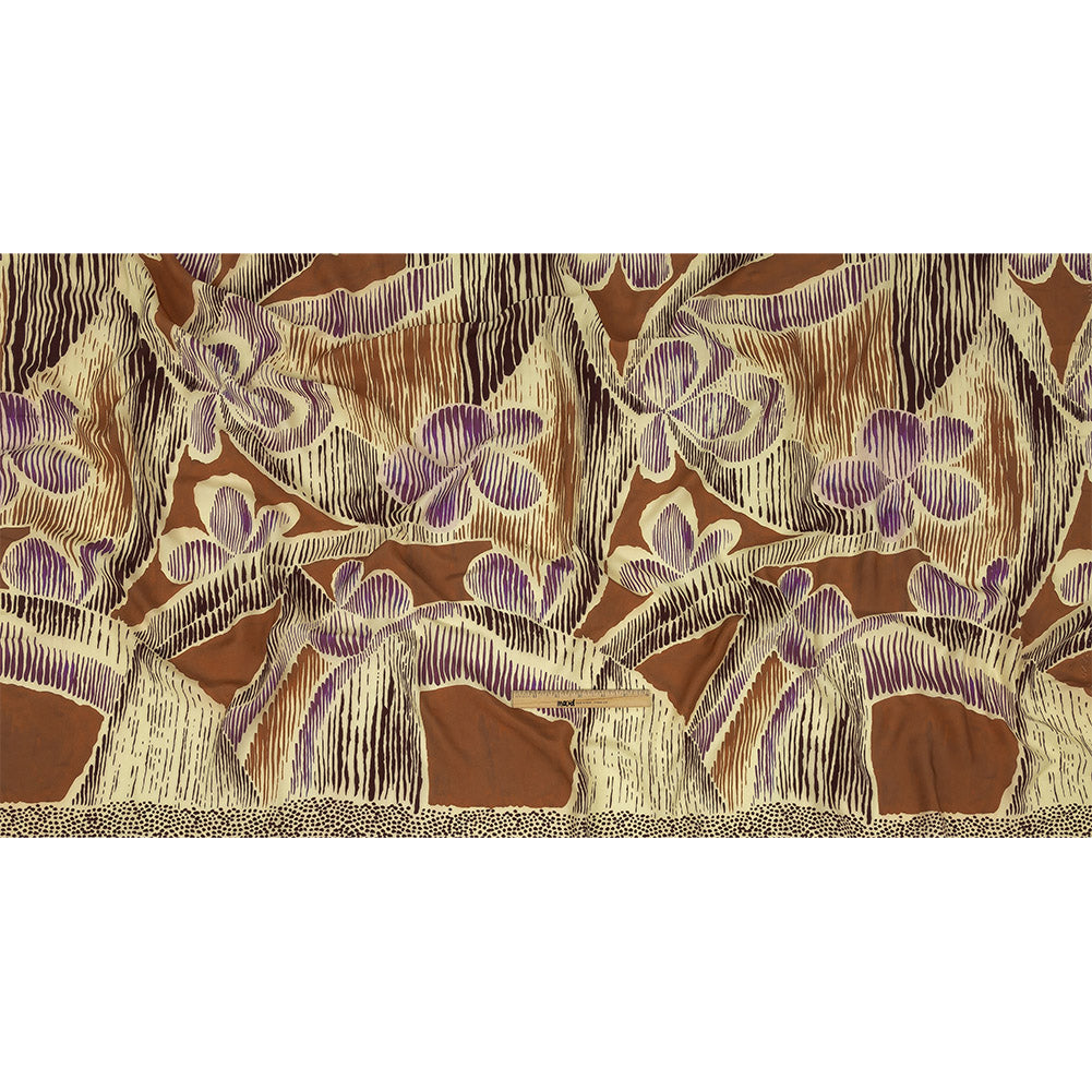 Mood Exclusive Yellow and Orange Texture Transverse Viscose Twill Full
