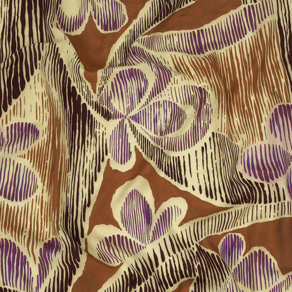 Mood Exclusive Yellow and Orange Texture Transverse Viscose Twill