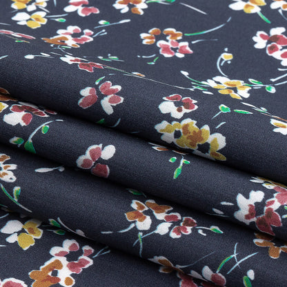 Cotton Poplin Print - Navy Floral - Mood Exclusive Dear Ditsy Folded