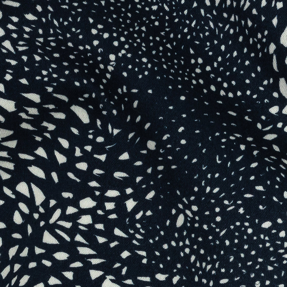 Mood Exclusive Navy Windswept Fields Stretch Cotton Sateen Detail