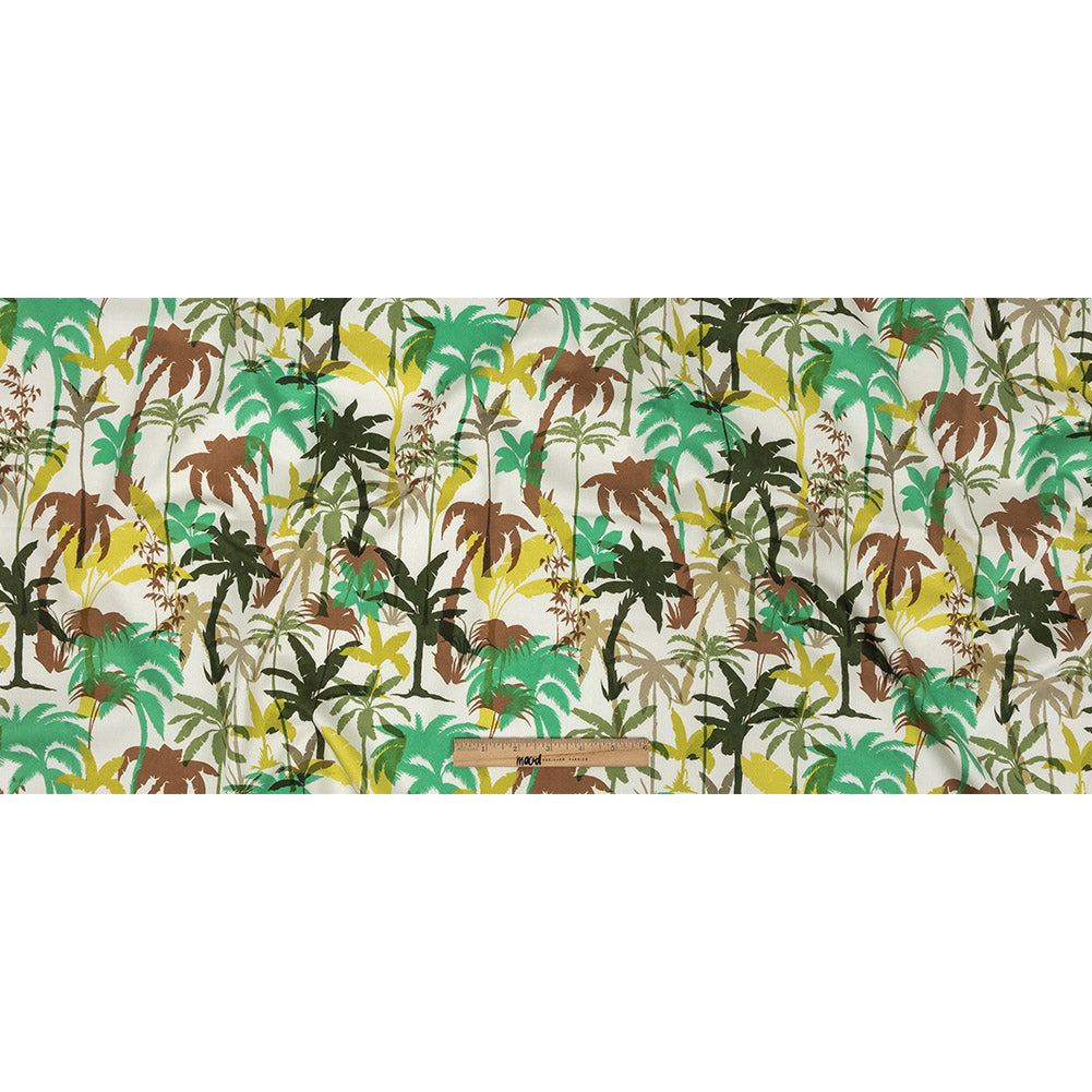Mood Exclusive White Paradise Palms Stretch Cotton Sateen Full