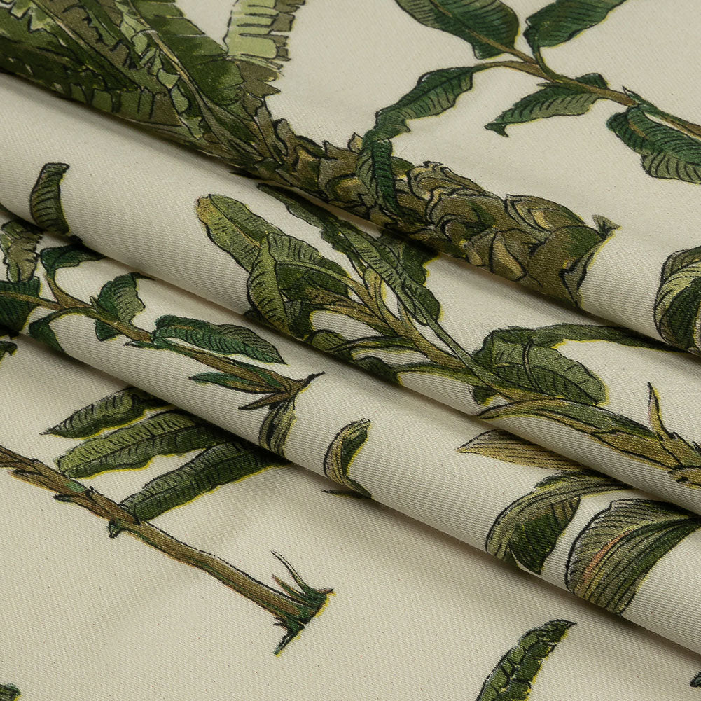 Mood Exclusive Ivory Heart of Palm Stretch Cotton Sateen Folded