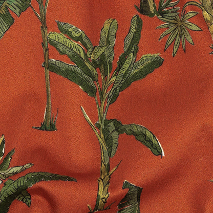 Mood Exclusive Red Orange Heart of Palm Stretch Cotton Sateen Detail
