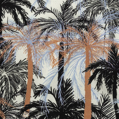 Mood Exclusive White Moonlit Palms Stretch Cotton Sateen Detail
