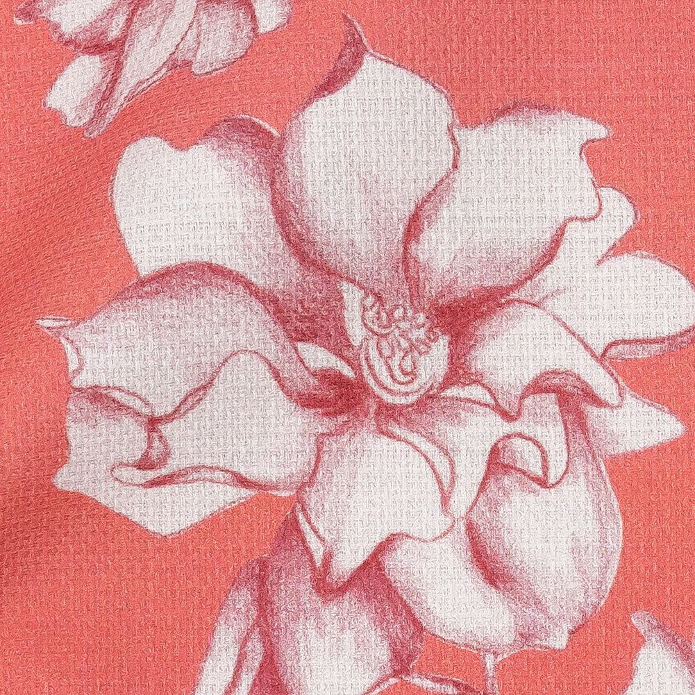 Mood Exclusive Coral Breath of Narcissus Stretch Cotton Woven Detail