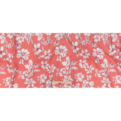 Mood Exclusive Coral Breath of Narcissus Stretch Cotton Woven Full