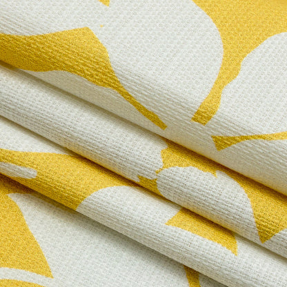 Mood Exclusive Yellow Sultry Silhouettes Stretch Cotton Woven Folded