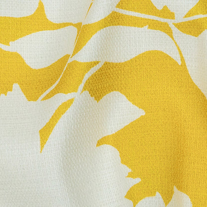 Mood Exclusive Yellow Sultry Silhouettes Stretch Cotton Woven Detail