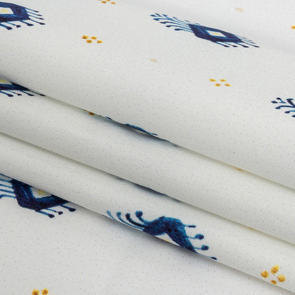 Mood Exclusive White Evil Eye Stretch Cotton Poplin Folded