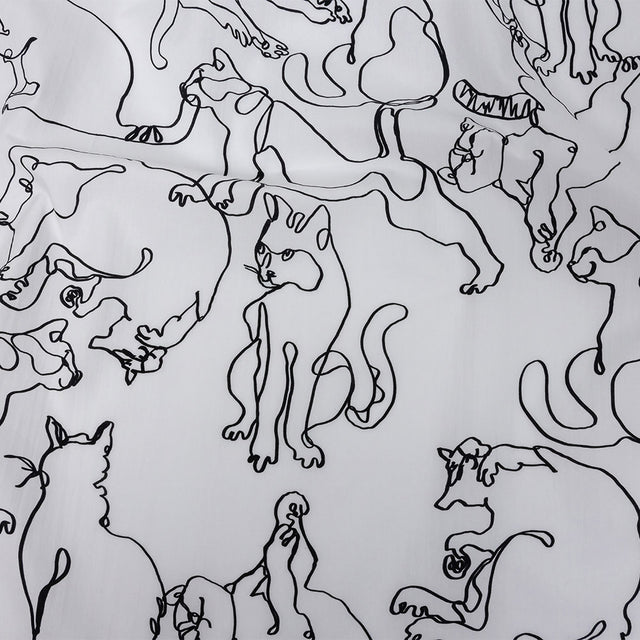 Mood Exclusive White Kitty Kraze Cotton Poplin