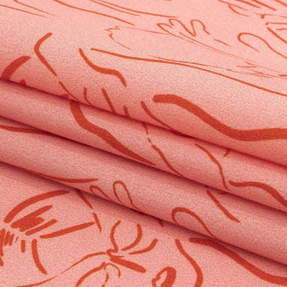 Mood Exclusive Pink Language of Love Stretch Brushed Cotton Twill Folded