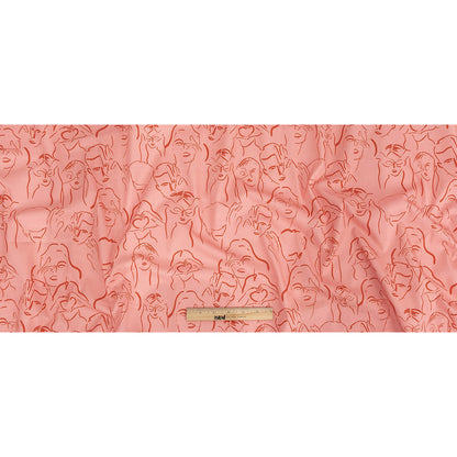 Mood Exclusive Pink Language of Love Stretch Brushed Cotton Twill Full