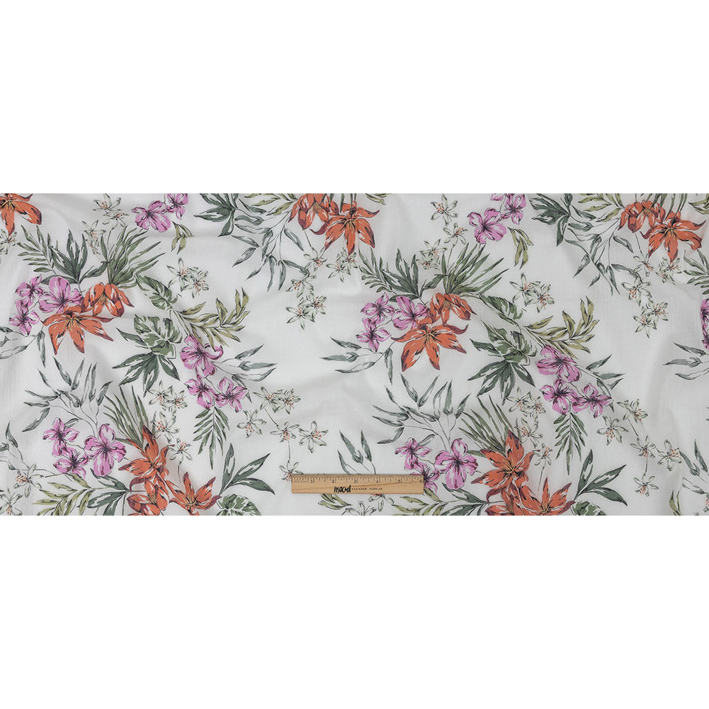 Mood Exclusive White Delicate Indulgence Crinkled Cotton Voile Folded