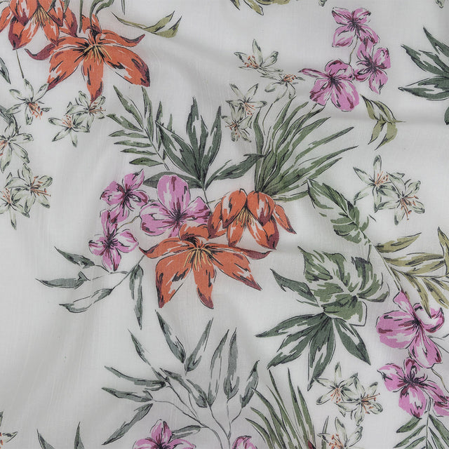 Mood Exclusive White Delicate Indulgence Crinkled Cotton Voile