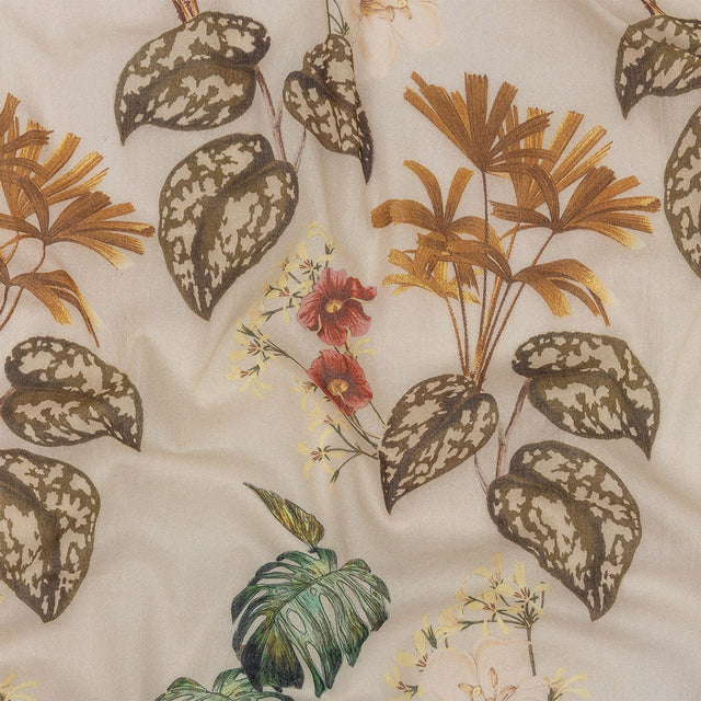 Mood Exclusive Beige Naturalist's Notebook Crinkled Cotton Voile