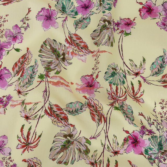 Mood Exclusive Limelight Hibiscus Haven Cotton Voile