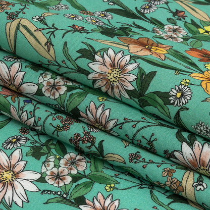 Mood Exclusive Aqua Garden of Gems Cotton Voile Folded