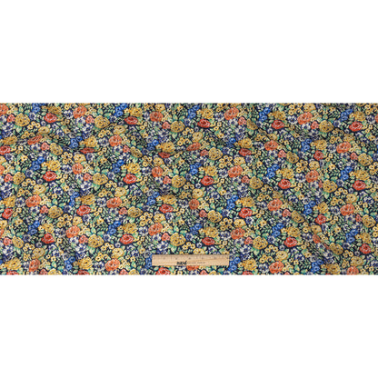 Mood Exclusive Navy Bountiful Blossoms Cotton Voile Full