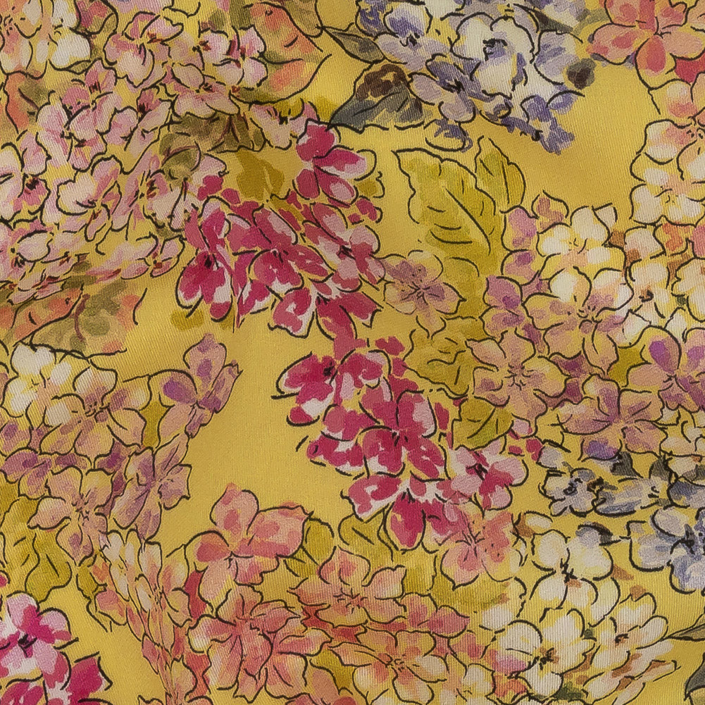 Mood Exclusive Golden Geraniums Cotton Voile Detail