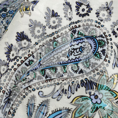 Stretch Floral Jacquard Print - Navy Paisley - Mood Exclusive Memorable Motifs Detail