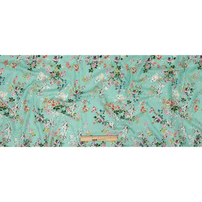 Cotton Voile Print with Metallic Dots - Seafoam Floral - Mood Exclusive April Awakening Full