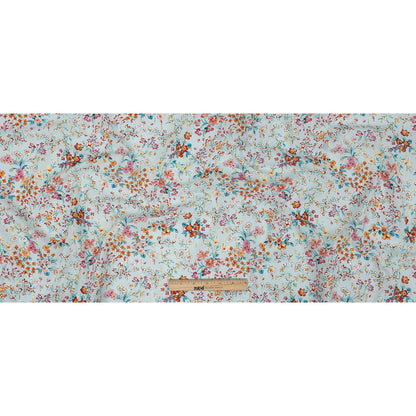 Cotton Voile Print with Metallic Dots - Baby Blue Floral - Mood Exclusive Celestial Serendipity Full