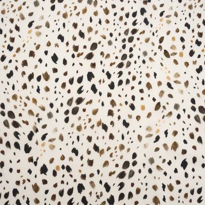 Cotton Poplin - Cream and Brown Animal Spots - Mood Exclusive Dappled Daring Print