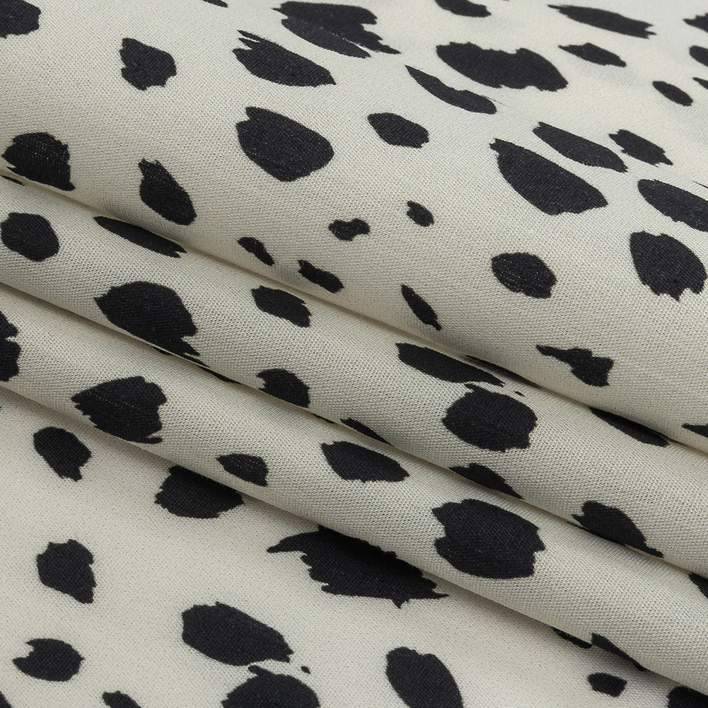 Mood Exclusive Off-White Dappled Daring Cotton Poplin Folded