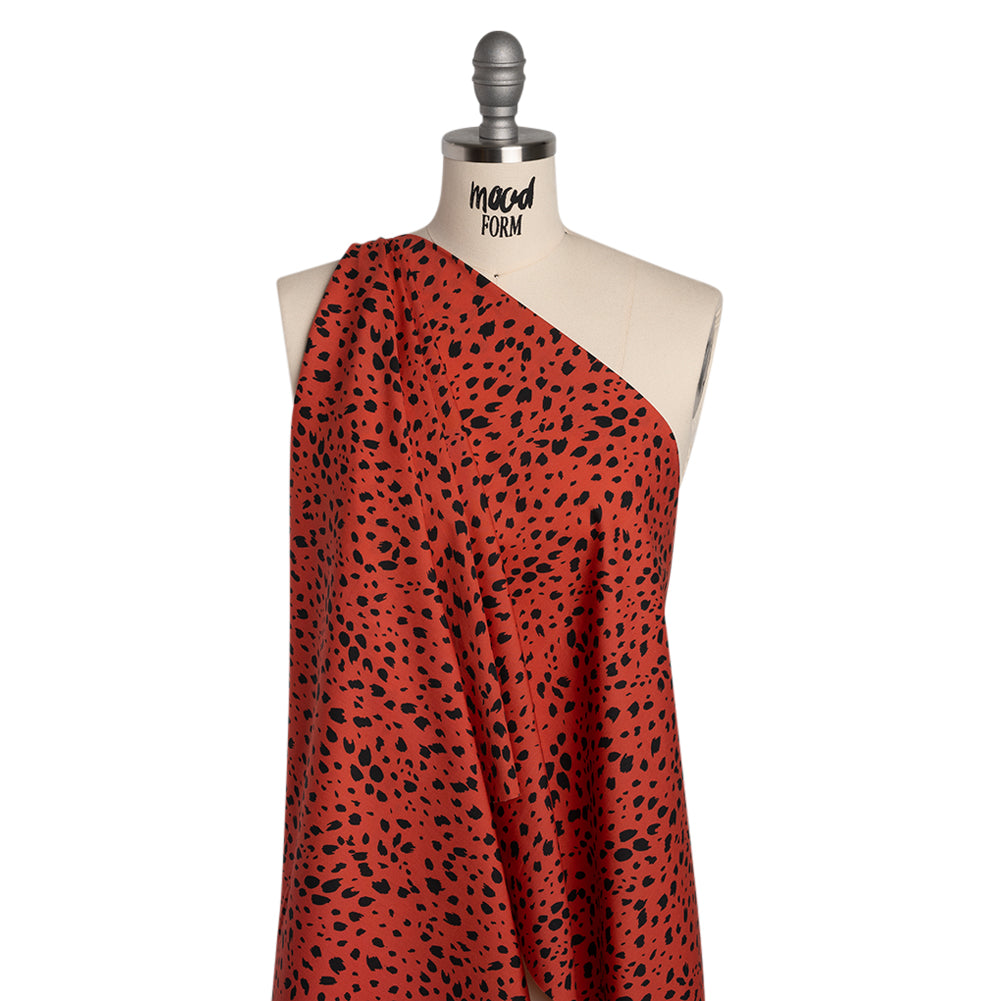 Mood Exclusive Red Dappled Daring Cotton Poplin Folded