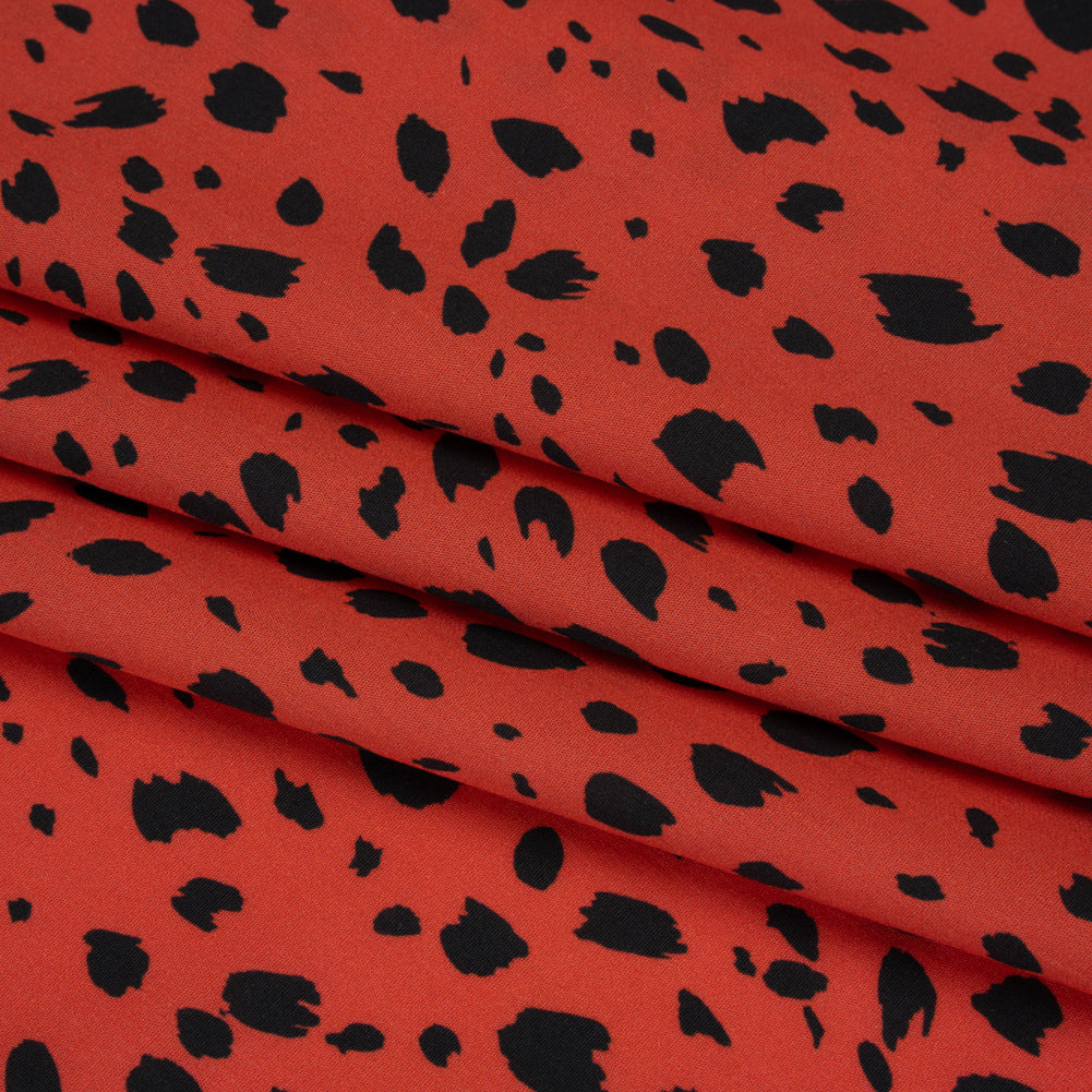 Mood Exclusive Red Dappled Daring Cotton Poplin Detail