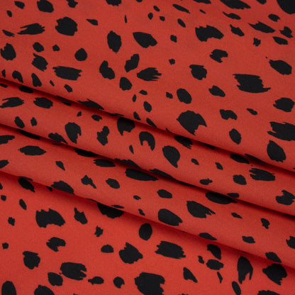 Mood Exclusive Red Dappled Daring Cotton Poplin Detail