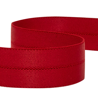 Italian Red Foldover Stretch Trim - 0.875" Detail