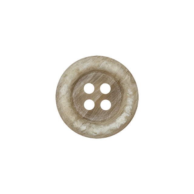 Timber Wolf and Agate Gray Matte Tire Shape Rim 4-Hole Plastic Button - 28L/18mm