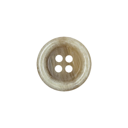 London Fog and Martini Olive Glossy Tire Shape Rim 4-Hole Plastic Button - 28L/18mm