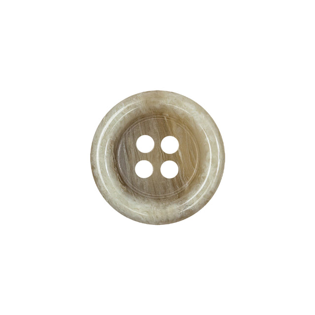 London Fog and Martini Olive Glossy Tire Shape Rim 4-Hole Plastic Button - 28L/18mm