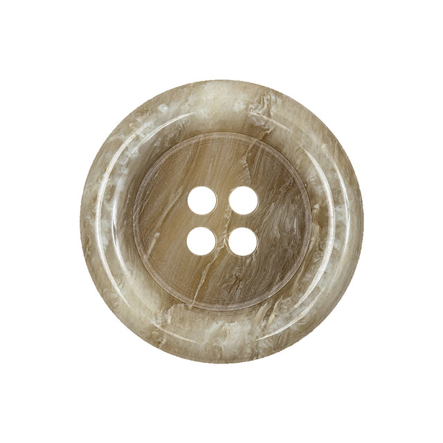 London Fog and Martini Olive Glossy Tire Shape Rim 4-Hole Plastic Button - 40L/25.5mm