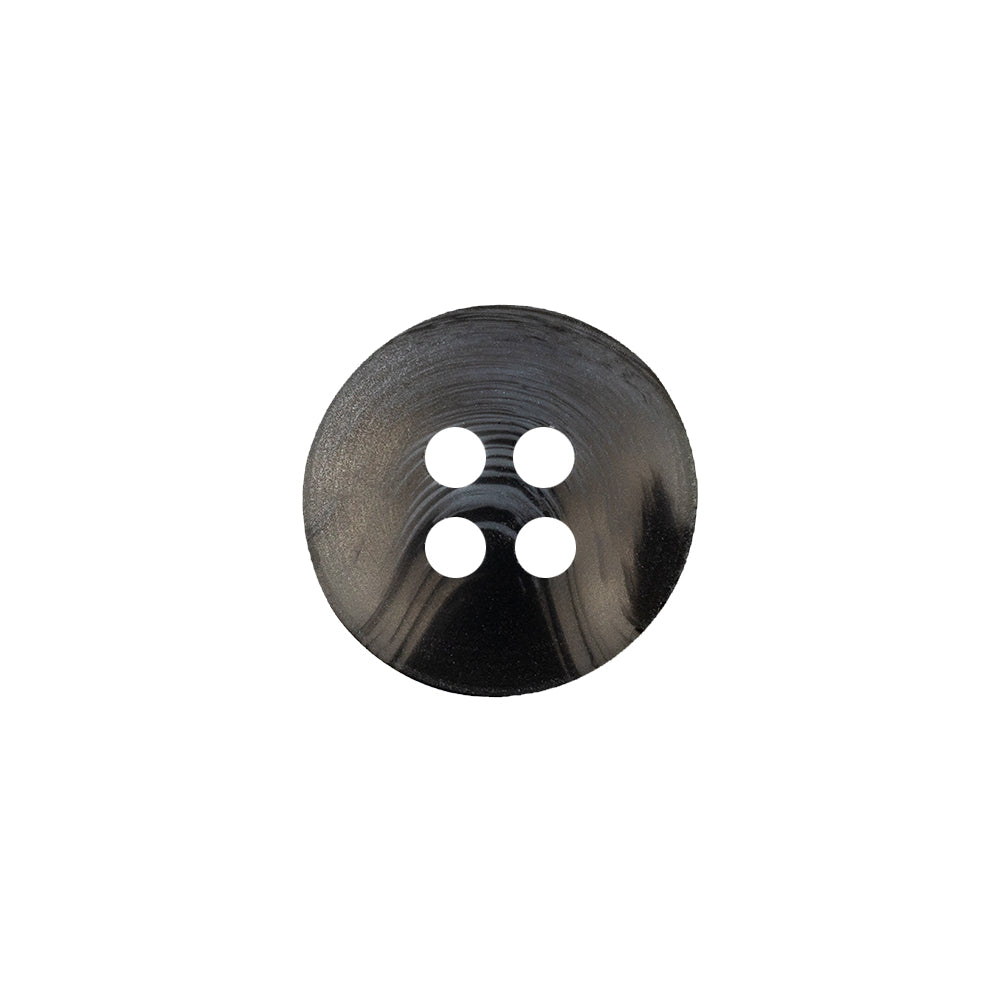 Brewing Storm Translucent 4-Hole Low Convex Top Plastic Button - 24L/15mm