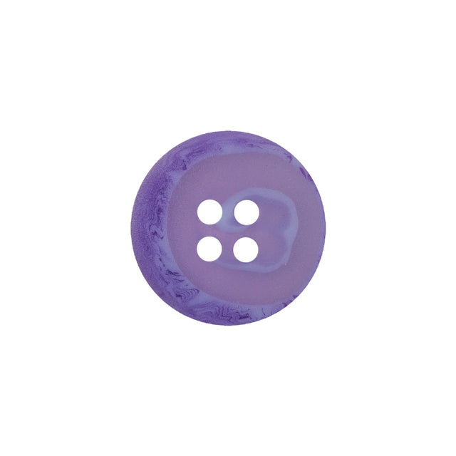 Transparent and Lilac Swirl 4-Hole Low Convex Top Button - 28L/18mm