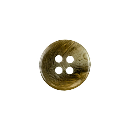 Sandstone Amber and Dried Herb Swirl 4-Hole Low Convex Plastic Button - 24L/15mm