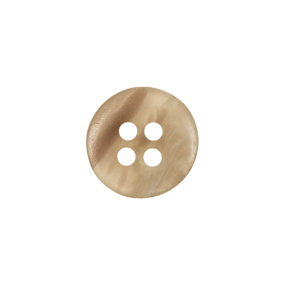 Silver Birch and Mushroom Swirl Translucent 4-Hole Low Convex Top Plastic Button - 24L/15mm Detail